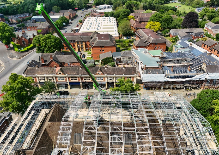 Roof restoration at Kettering library