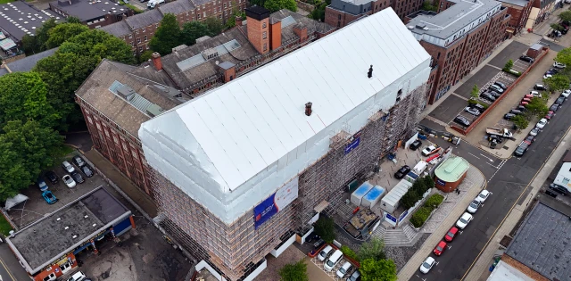 Discovery Museum Temporary Roof Project