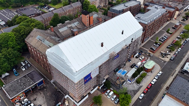 Discovery Museum Temporary Roof Project