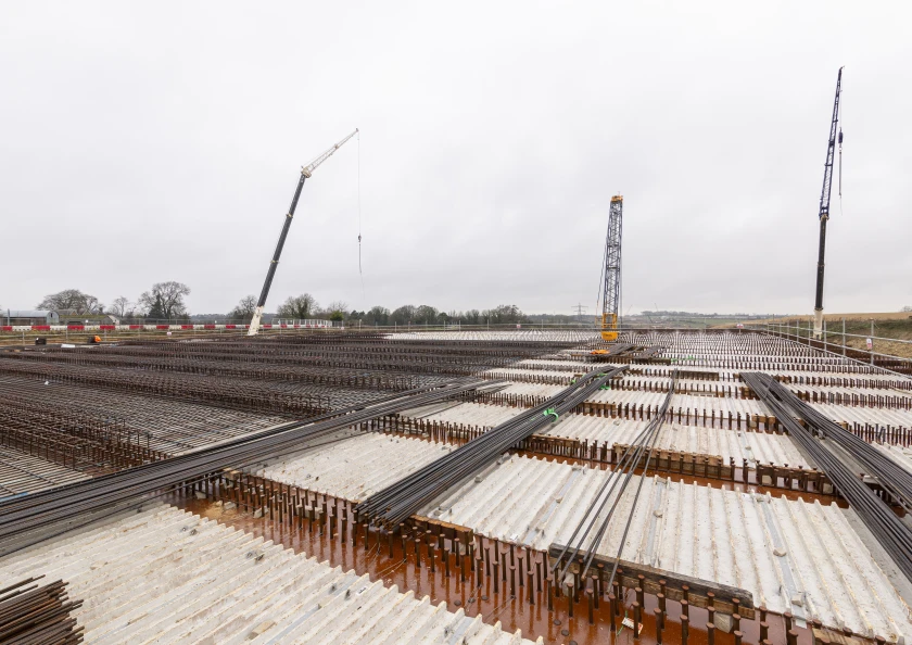 Construction of Turweston Green Bridge with access and barriers supplied by Altrad Generation.