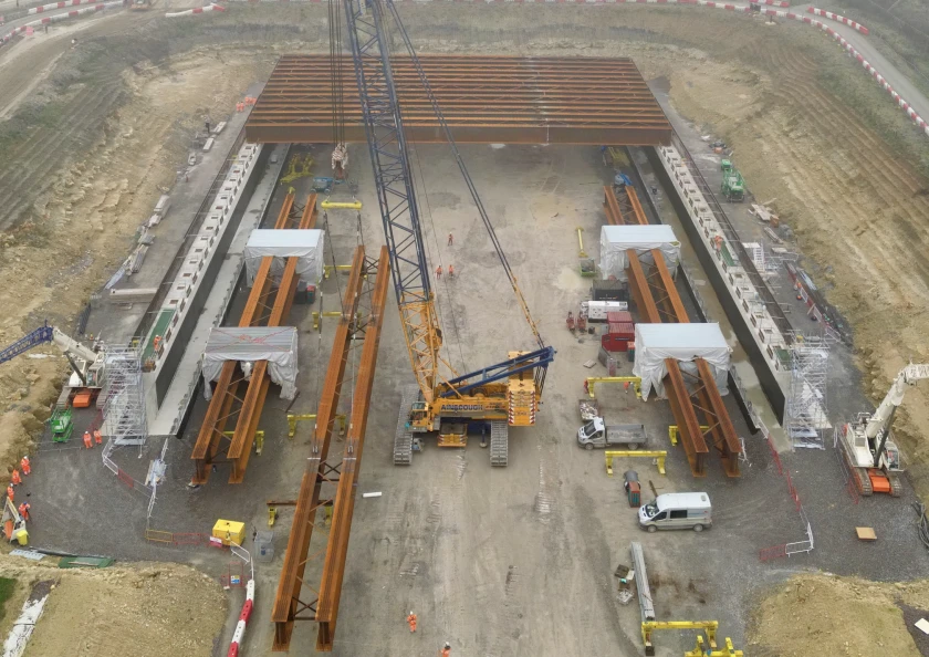 Altrad Generation supplies Scaffold Stair Towers to support construction of HS2's Turweston Green Bridge.