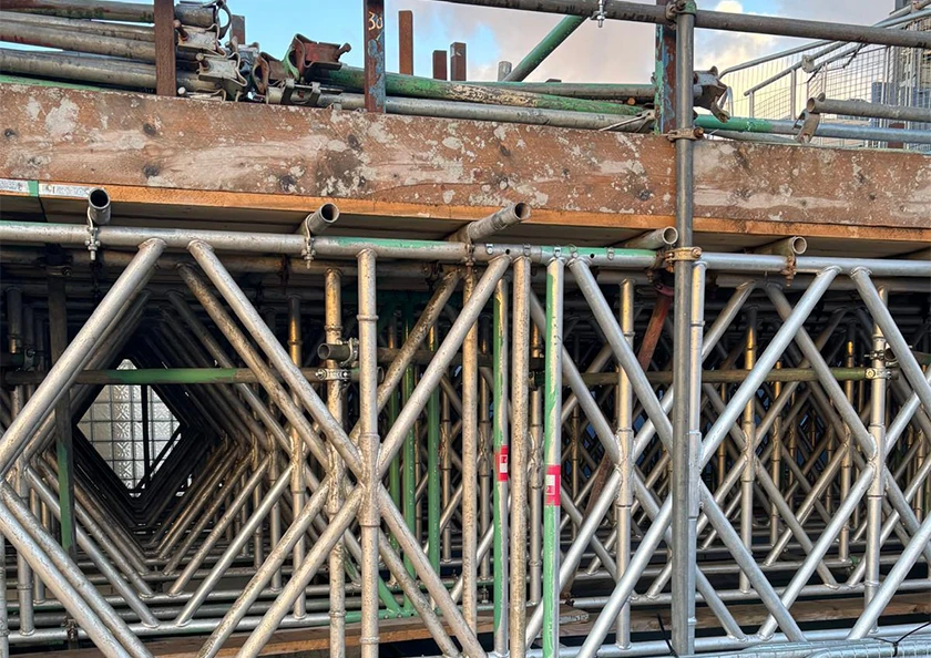 Scaffold Beams supplied by Altrad Generation at Cardiff University Hospital