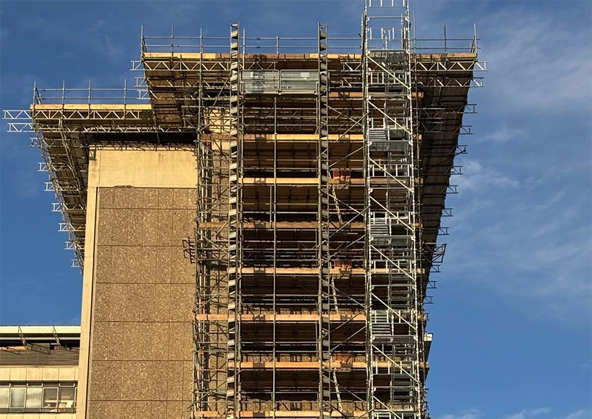 Generation Stair Tower and Scaffolding Solution provided by Altrad Generation at Cardiff University Hospital