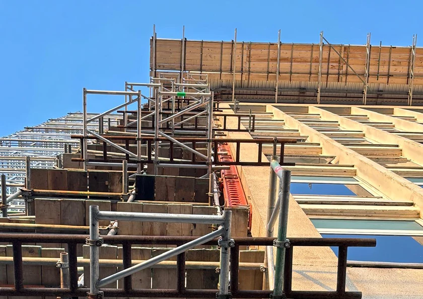 Generation Stair Tower, provided by Altrad Generation, enables safe working at height at Cardiff University Hospital.